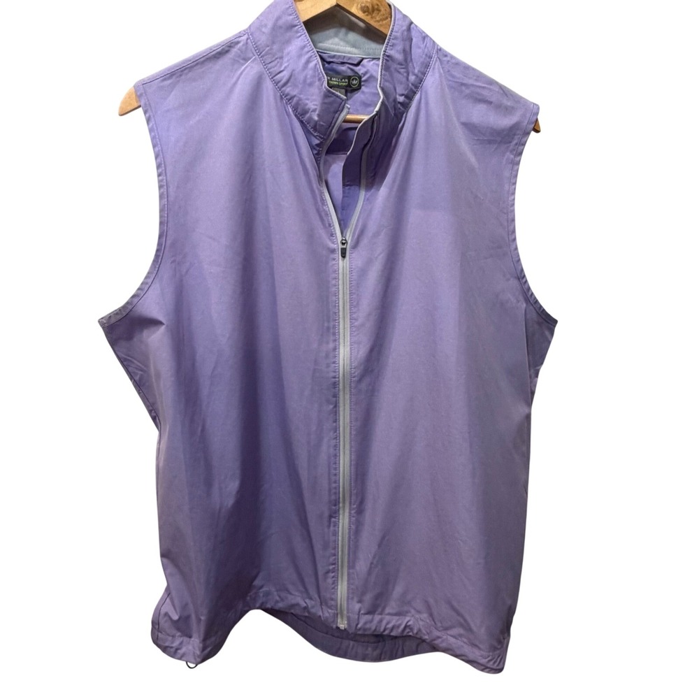 Peter Millar Crown Sport Purple Full Zip Vest MS17EZ31A Women's Large AFVIO New